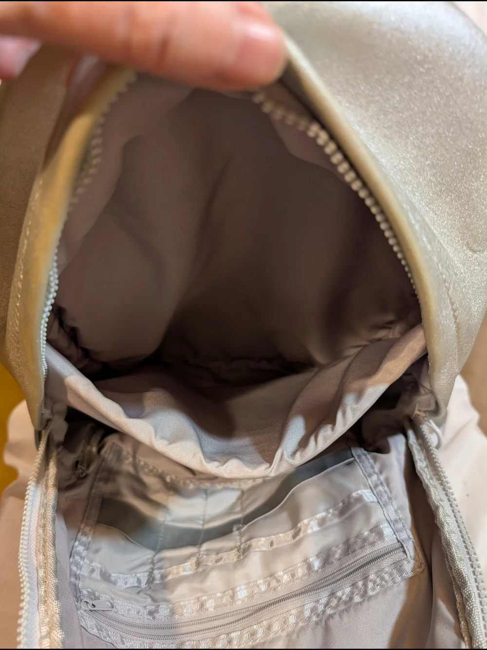 Madden Girl Metallic Silver Backpack